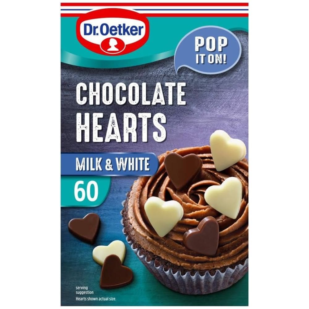 Milk & White Chocolate Hearts (60 Hearts) 40g