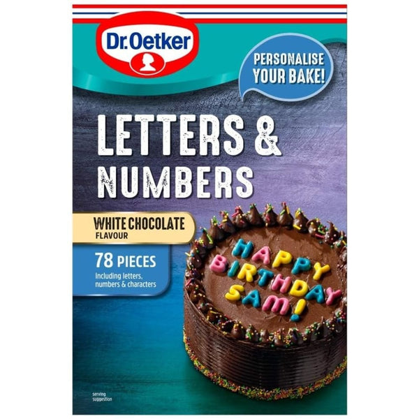 White Chocolate Flavour Letters & Numbers