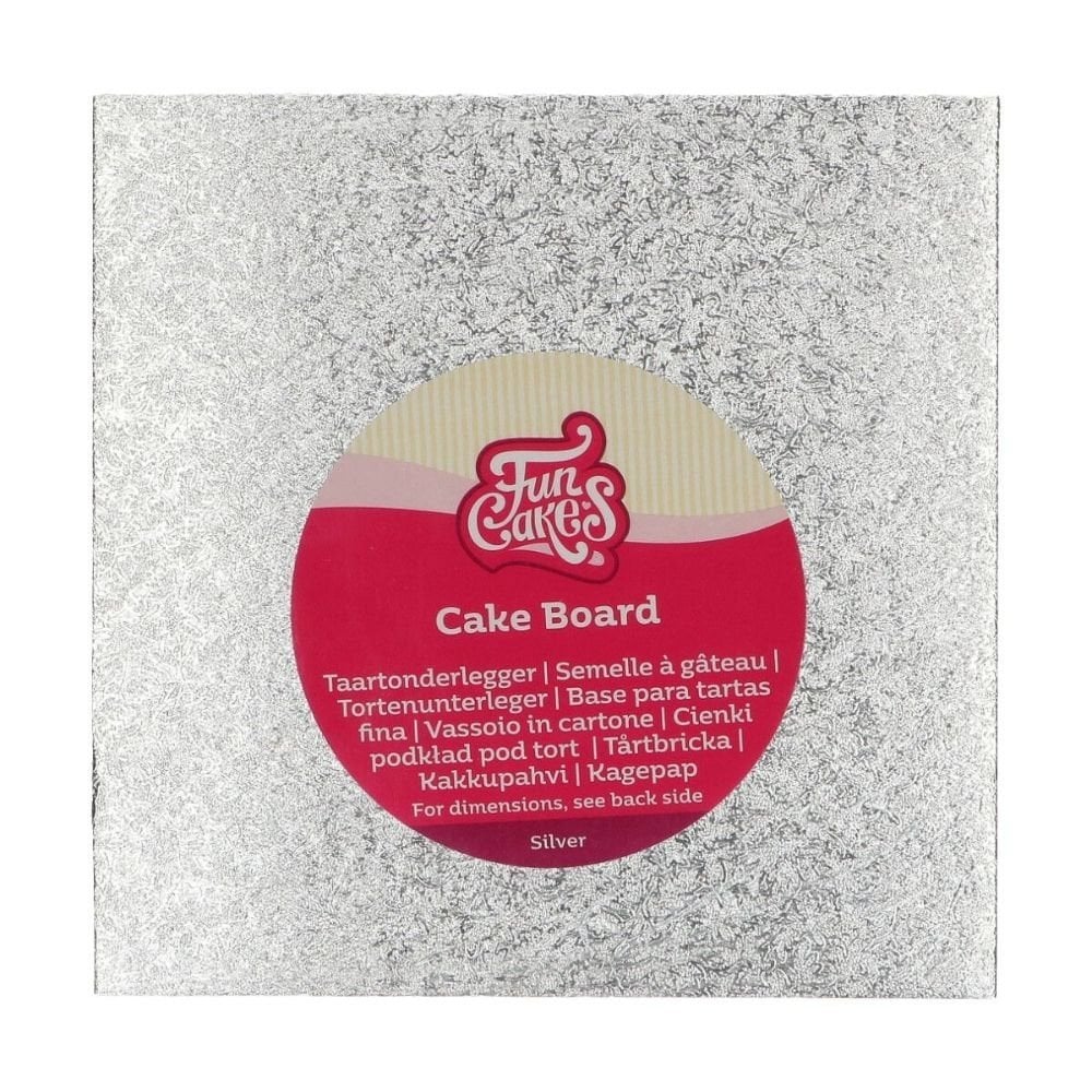 3mm Silver Square Cake Board