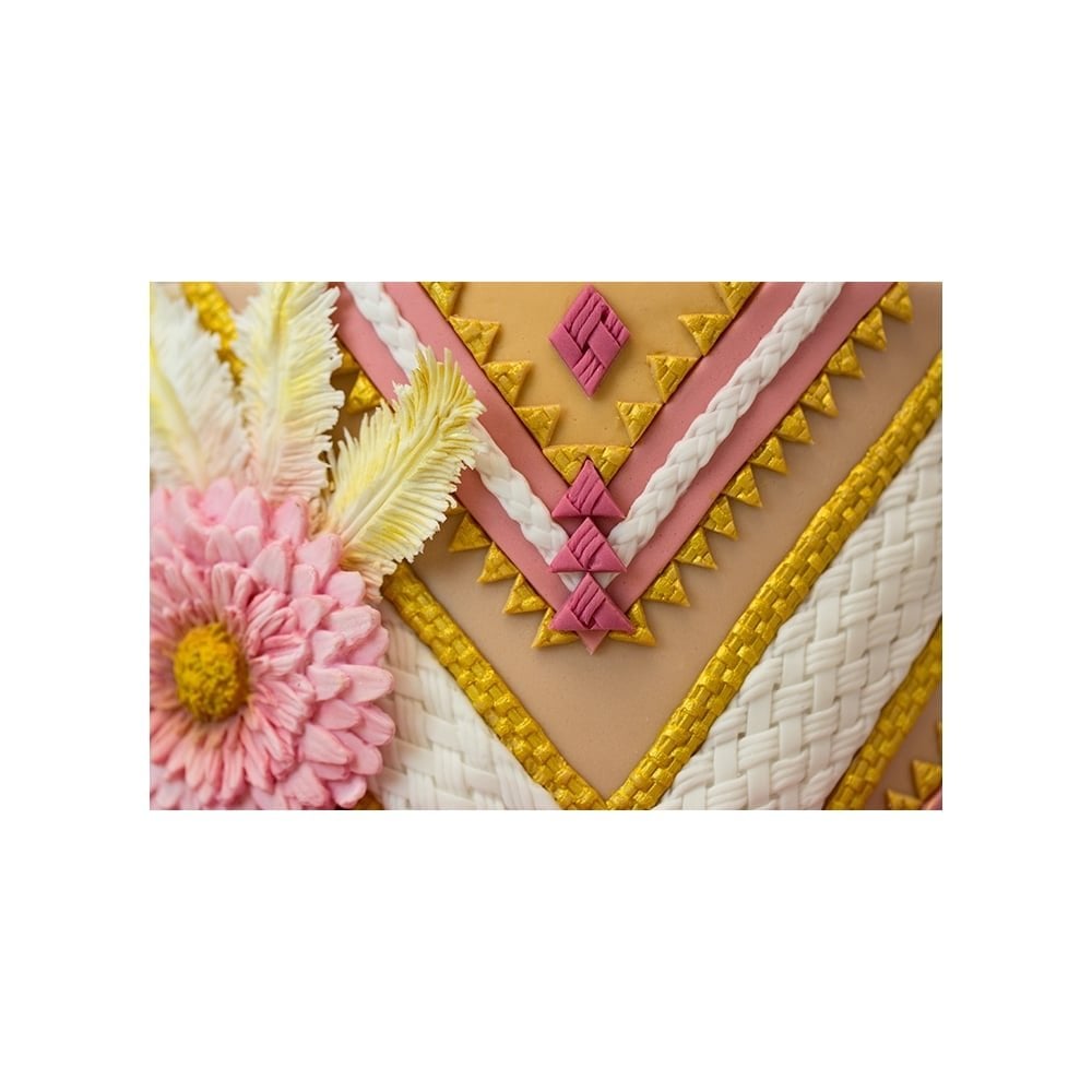 Plaited Borders Silicone Mould