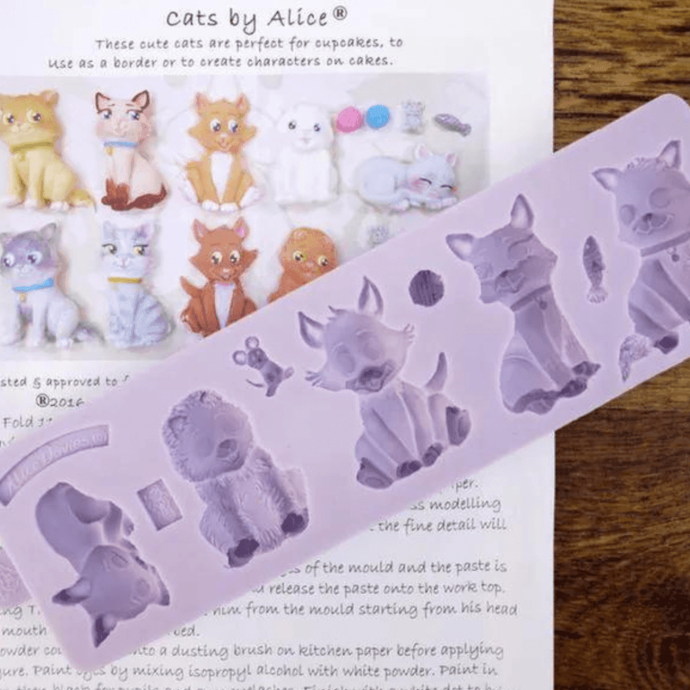5 Cats By Alice Silicone Mould