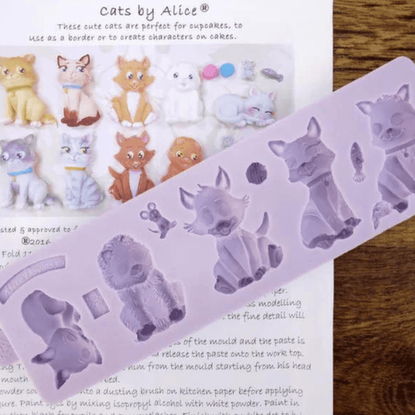 5 Cats By Alice Silicone Mould