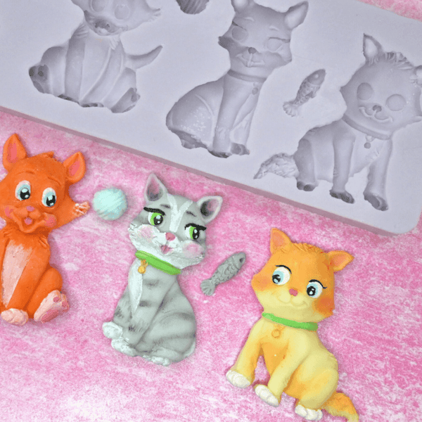 5 Cats By Alice Silicone Mould
