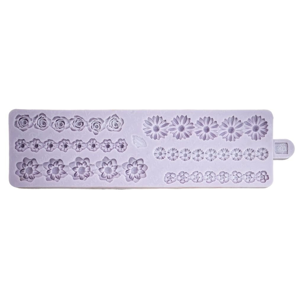Miniature Flower Borders Silicone Mould