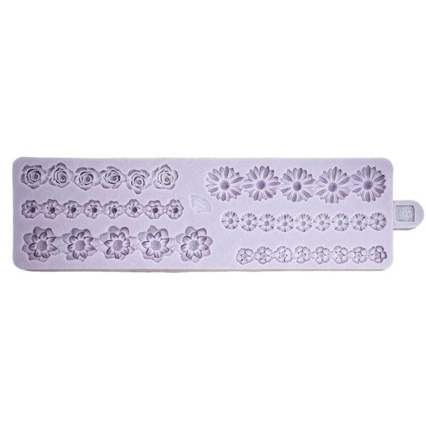Miniature Flower Borders Silicone Mould