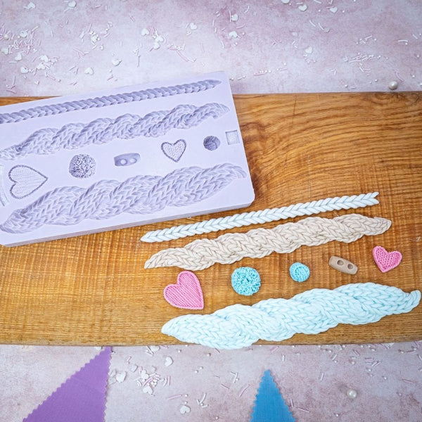 Rustic Cable Knit Silicone Mould