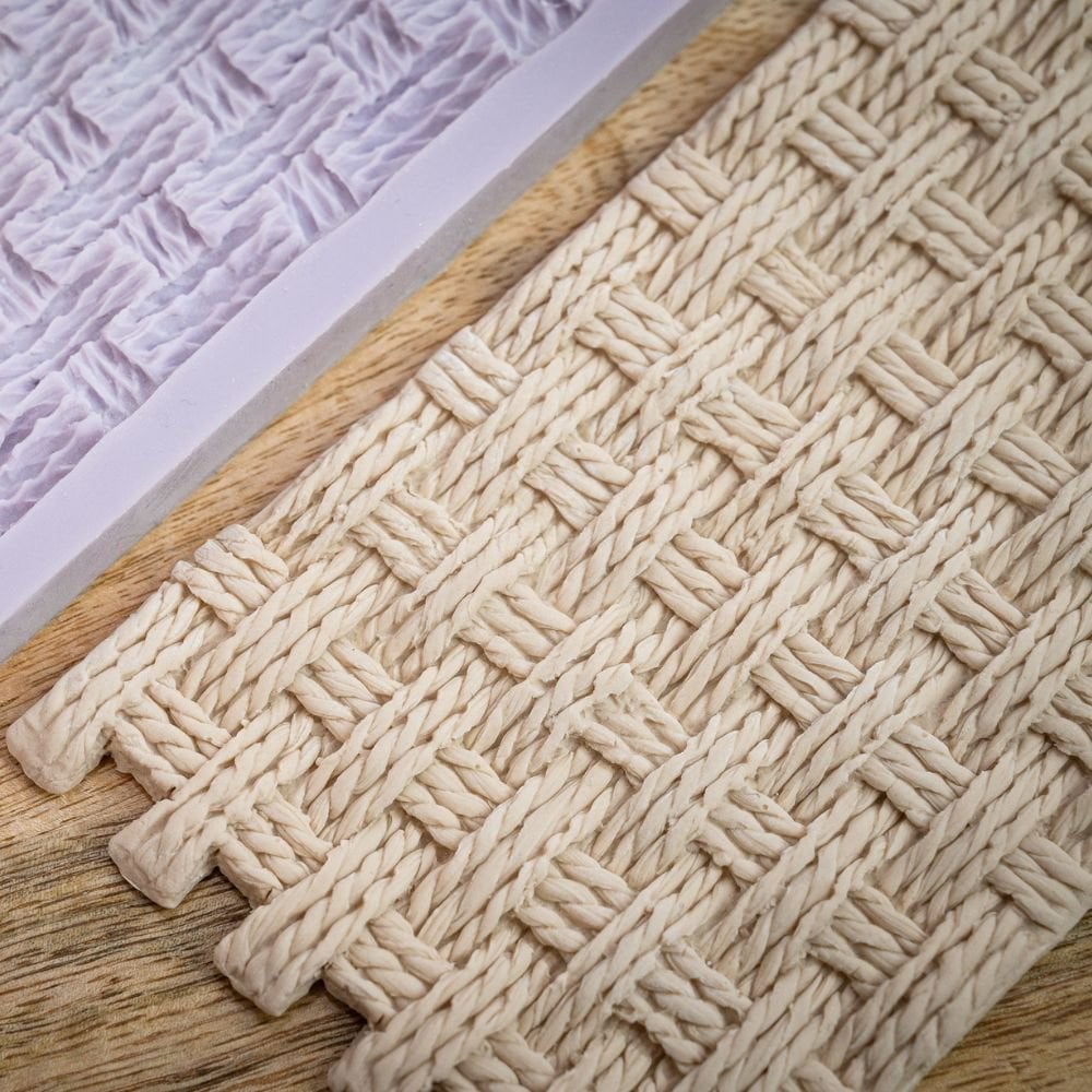 Rustic Basket Weave Silicone Mould