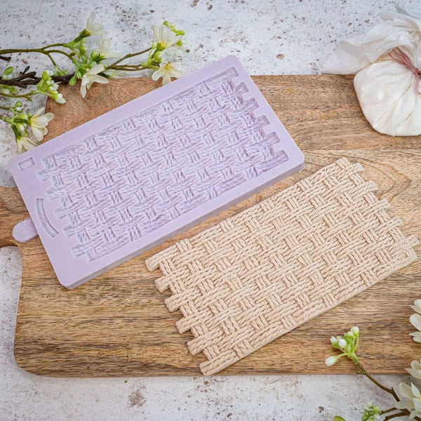 Rustic Basket Weave Silicone Mould