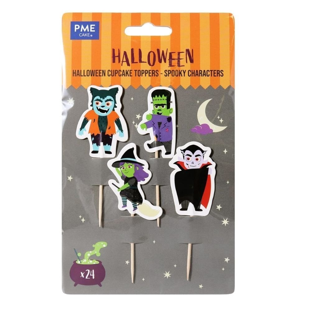 Spooky Characters Halloween Cupcake Toppers Set Of 24