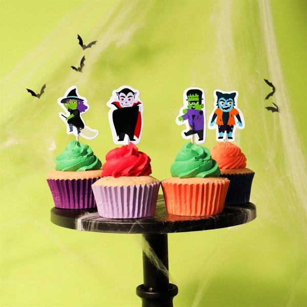 Spooky Characters Halloween Cupcake Toppers Set Of 24