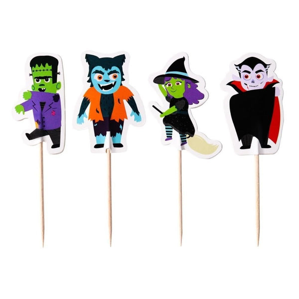 Spooky Characters Halloween Cupcake Toppers Set Of 24
