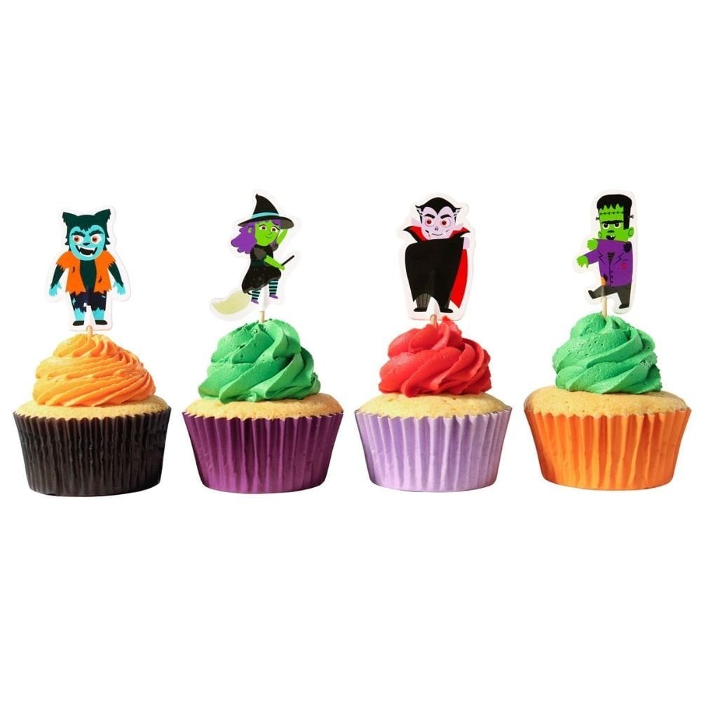 Spooky Characters Halloween Cupcake Toppers Set Of 24