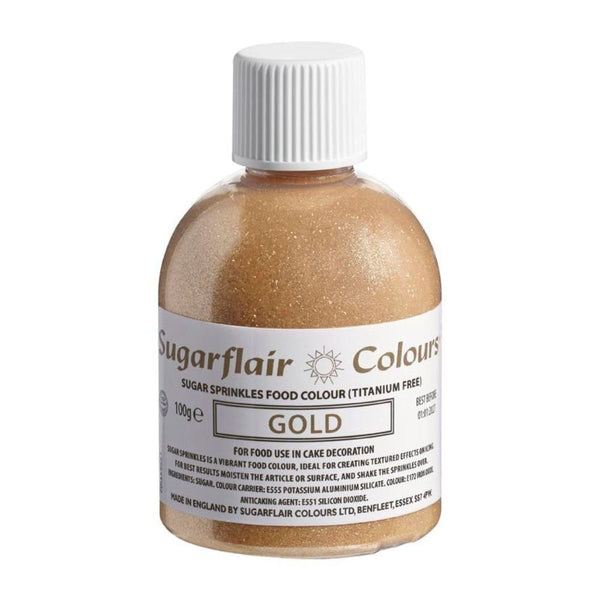 Sugar Shaker Edible Sprinkles 100g - Gold