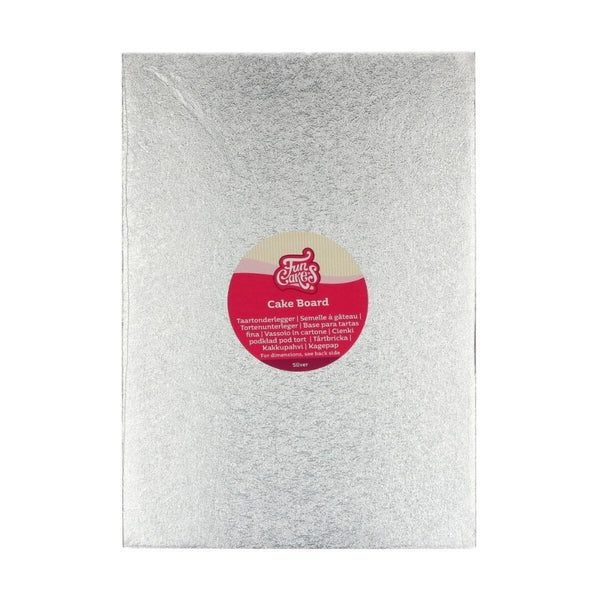 3mm Silver Oblong Cake Board