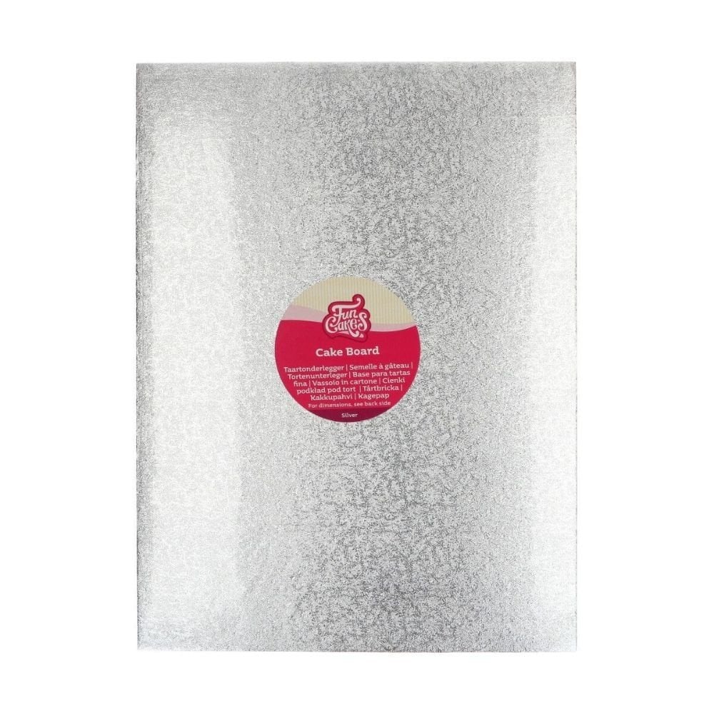 3mm Silver Oblong Cake Board