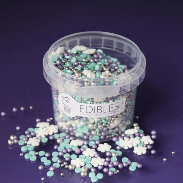 4mm Snow Storm Confetti Sprinkle Mix 80g
