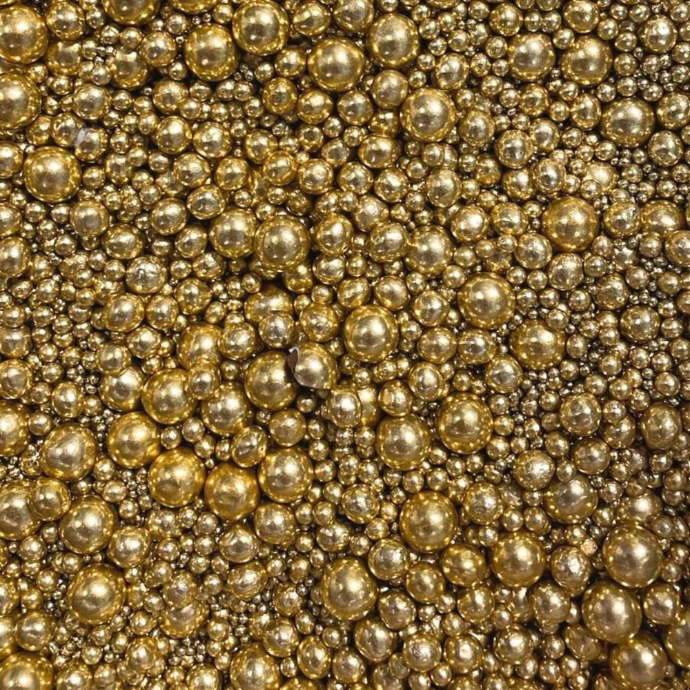 Gold Metallic Shiny Sprinkle Mix (2mm - 10mm) 100g