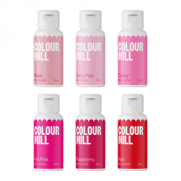 Pink Shades - Gift Set of 6 Oil Based Colouring