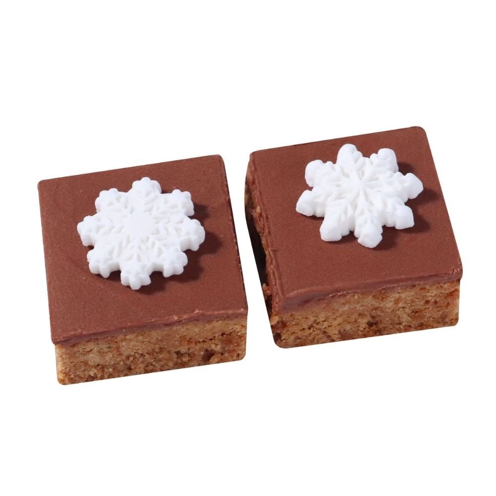 Let It Snow Christmas Snowflake Edible Sugar Toppers x 12