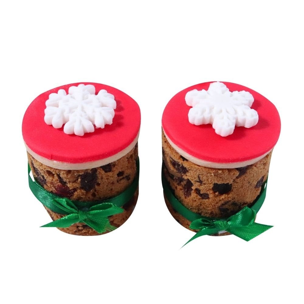 Let It Snow Christmas Snowflake Edible Sugar Toppers x 12