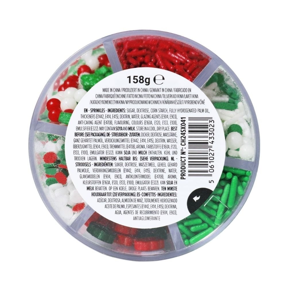 Deck The Halls 6-in-1 Christmas Sprinkles 158g