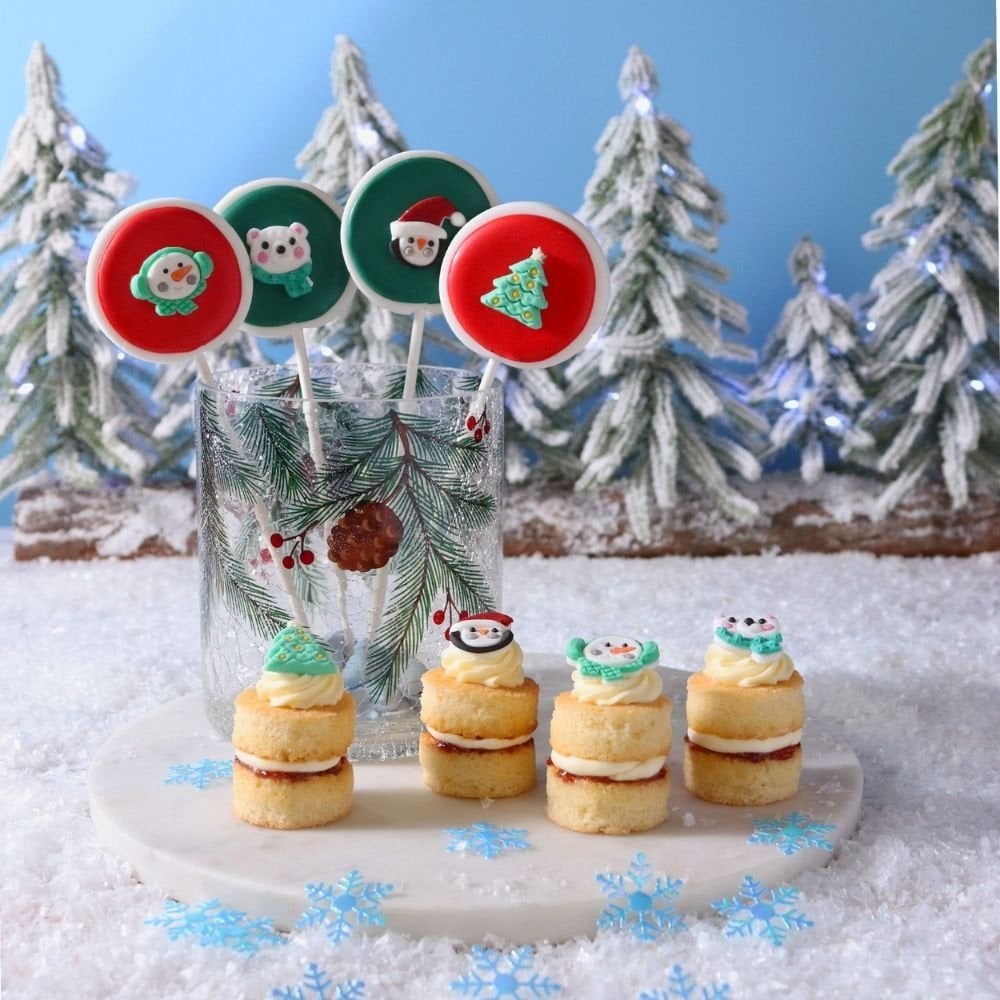 North Pole Express Christmas Edible Sugar Toppers x 12