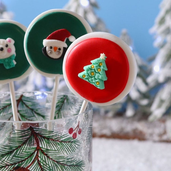 North Pole Express Christmas Edible Sugar Toppers x 12