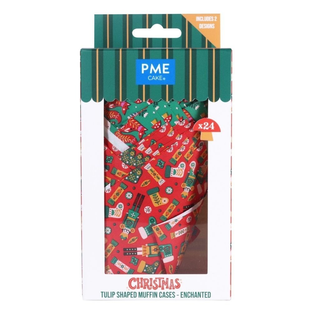Enchanted Christmas Tulip Muffin Cases x 24
