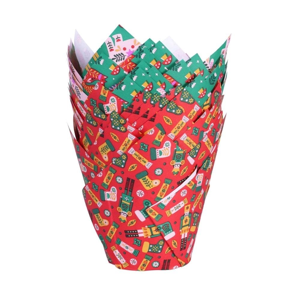 Enchanted Christmas Tulip Muffin Cases x 24