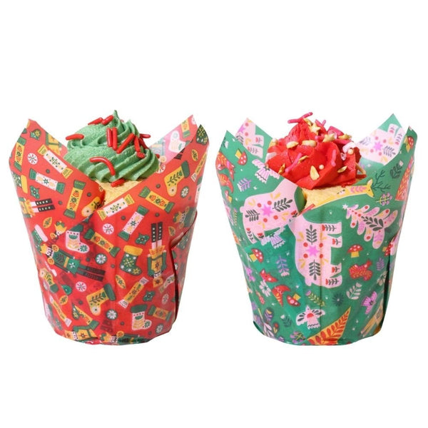 Enchanted Christmas Tulip Muffin Cases x 24