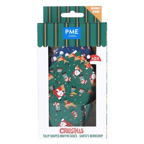 Santa's Workshop Christmas Tulip Muffin Cases x 24