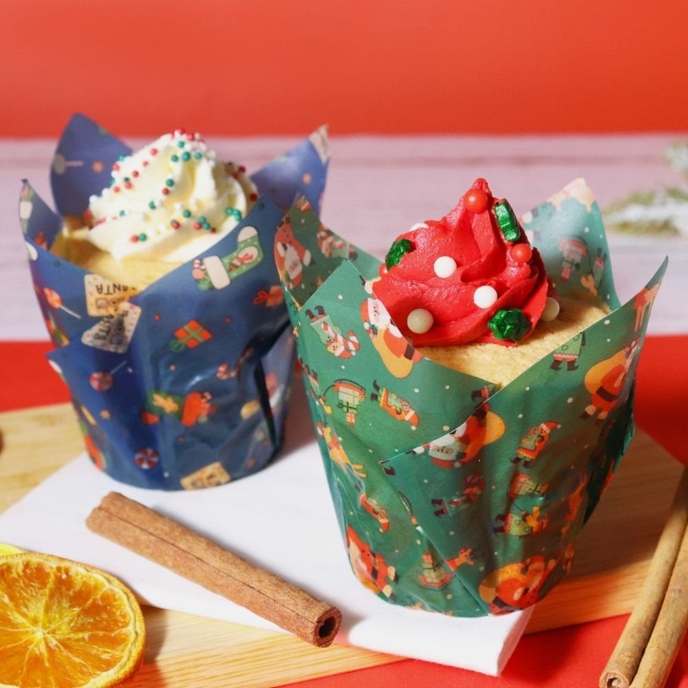 Santa's Workshop Christmas Tulip Muffin Cases x 24