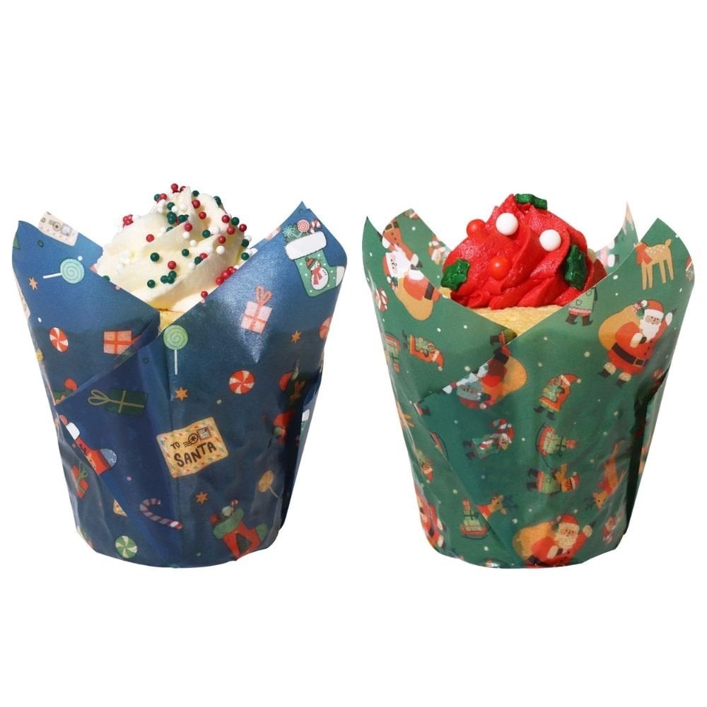 Santa's Workshop Christmas Tulip Muffin Cases x 24