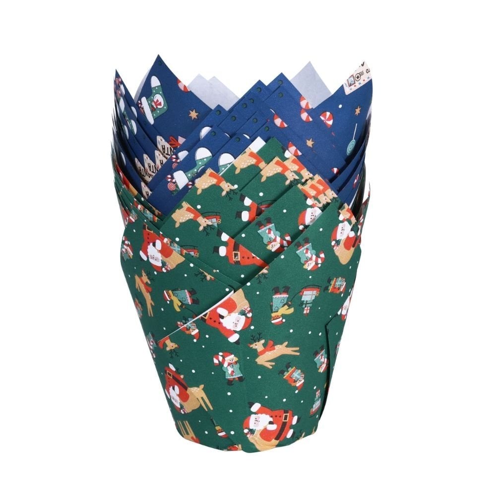 Santa's Workshop Christmas Tulip Muffin Cases x 24