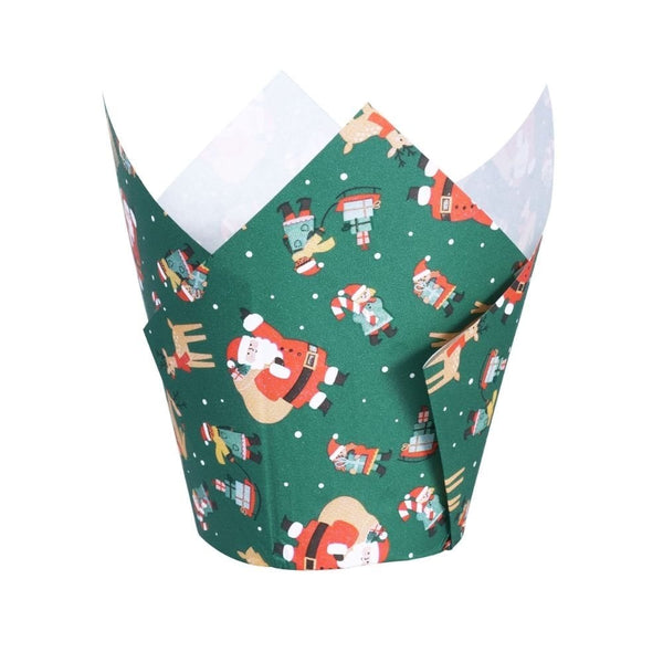 Santa's Workshop Christmas Tulip Muffin Cases x 24