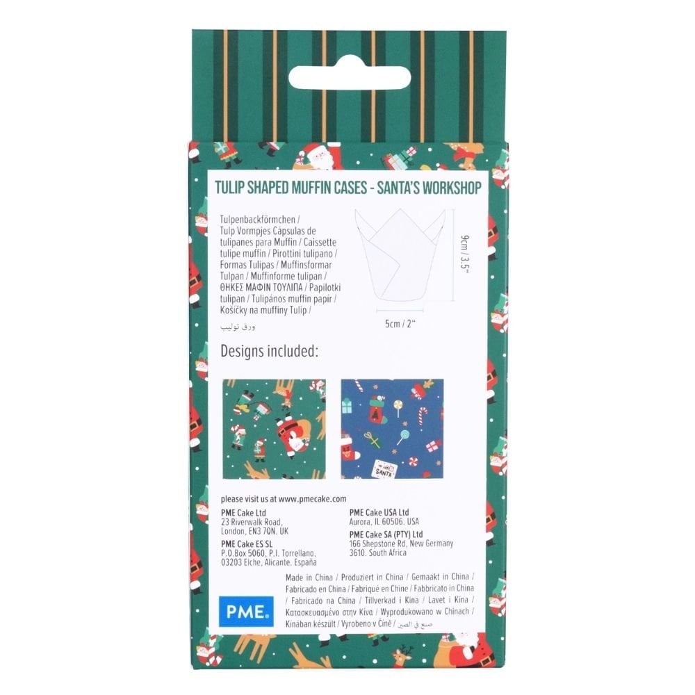 Santa's Workshop Christmas Tulip Muffin Cases x 24