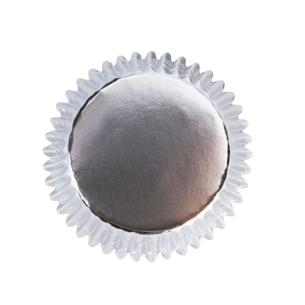 Silver Snow Christmas Foil-lined Cupcake Cases x 60
