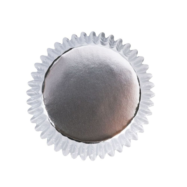 Silver Snow Christmas Foil-lined Cupcake Cases x 60
