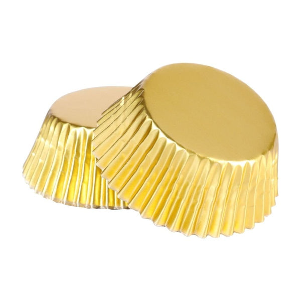 Golden Stars Christmas Foil-lined Cupcake Cases x 60