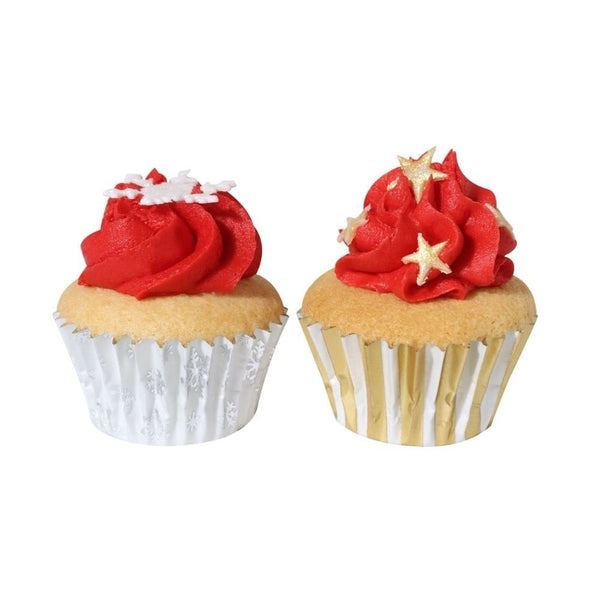 Sparkle Christmas Foil-lined Mini Cupcake Cases x 60