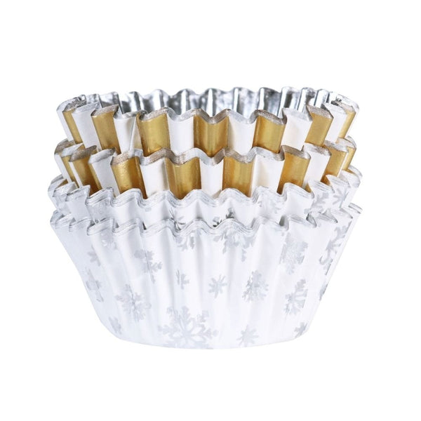Sparkle Christmas Foil-lined Mini Cupcake Cases x 60