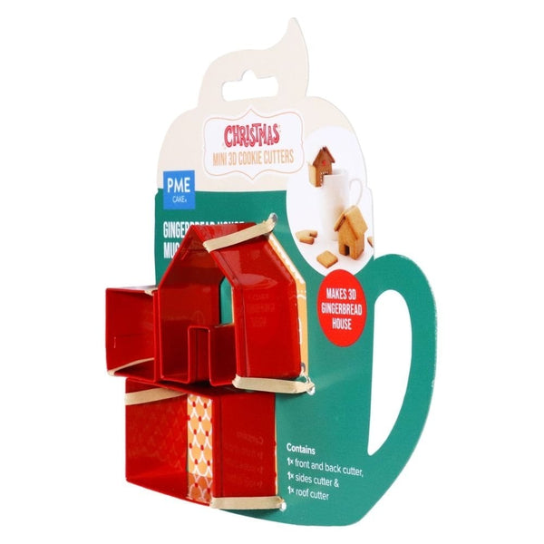 Mini Gingerbread House Mug Hugger Christmas Cookie Cutters - Set Of 3