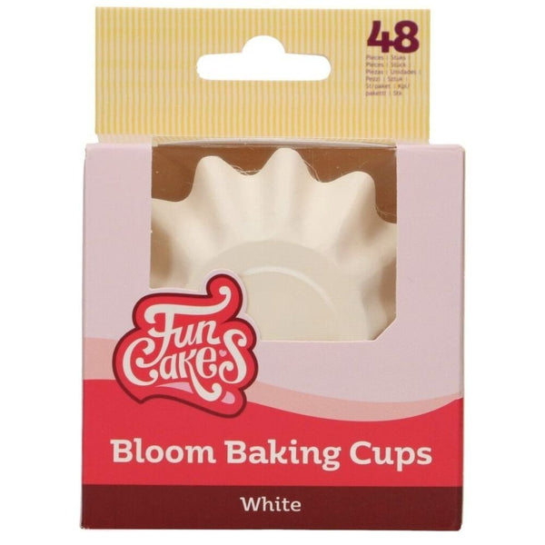 White Bloom Baking Cases x 48