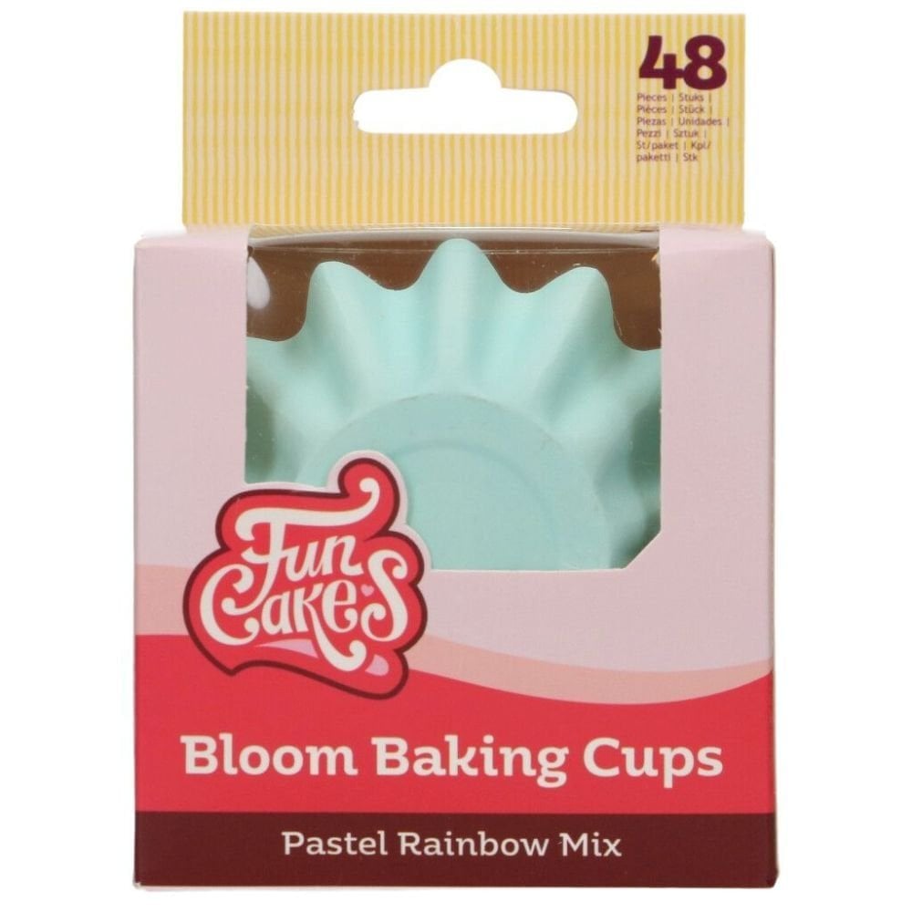 Pastel Rainbow Mix Bloom Baking Cases x 48