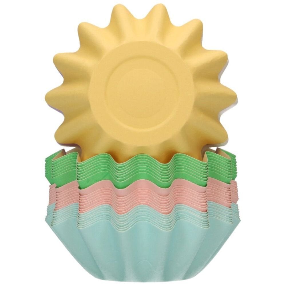 Pastel Rainbow Mix Bloom Baking Cases x 48