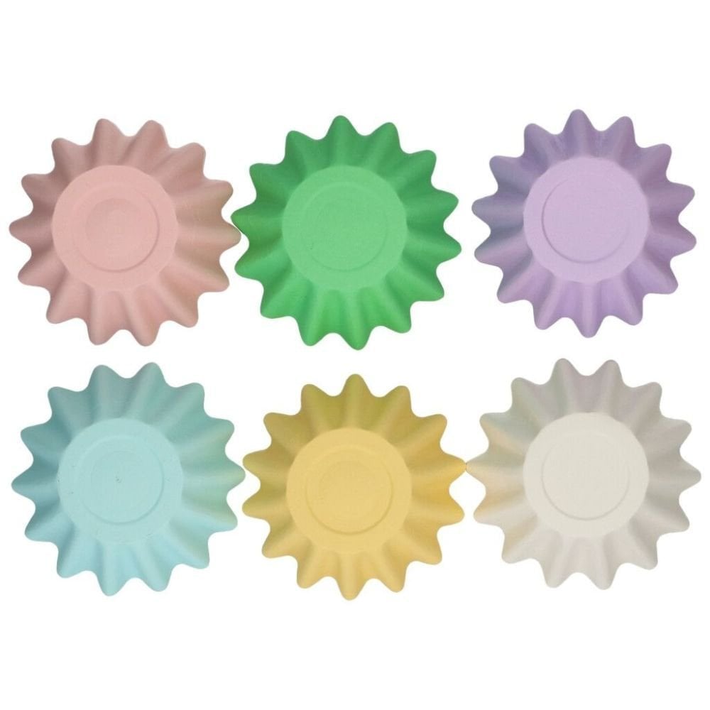 Pastel Rainbow Mix Bloom Baking Cases x 48