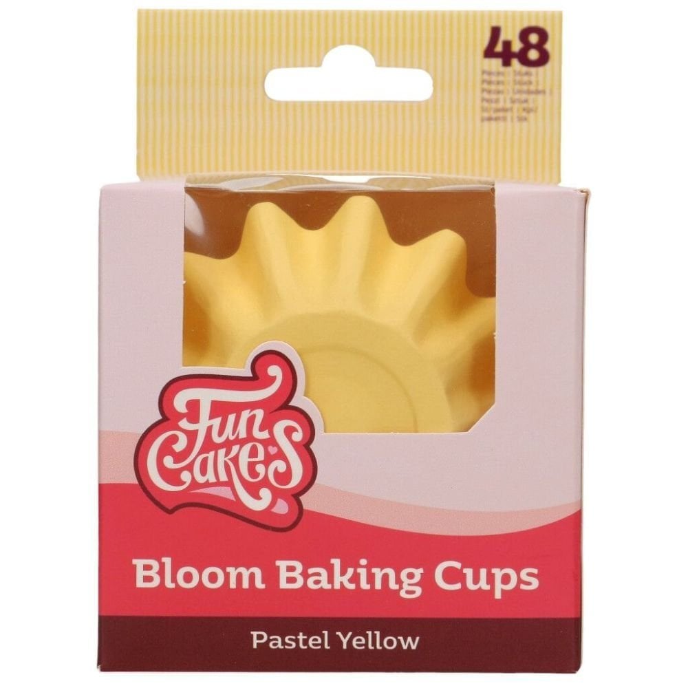 Pastel Yellow Bloom Baking Cases x 48