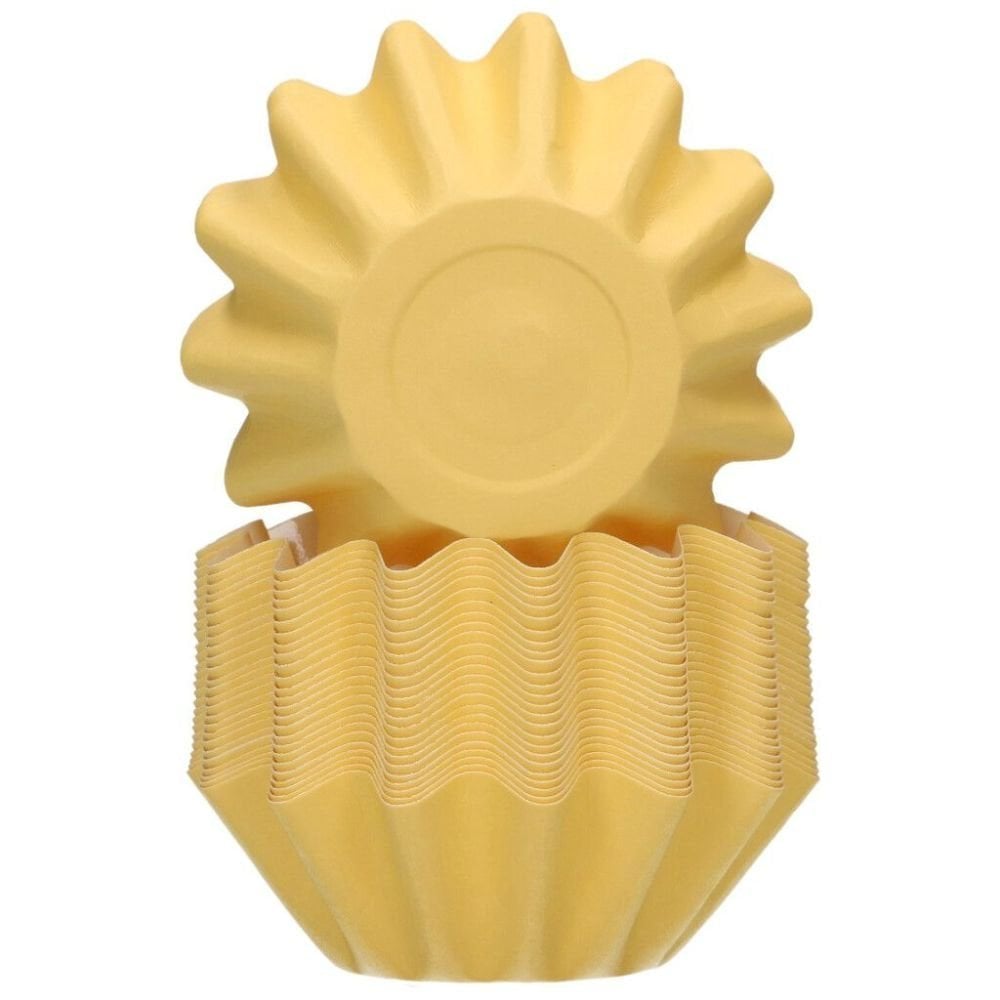 Pastel Yellow Bloom Baking Cases x 48