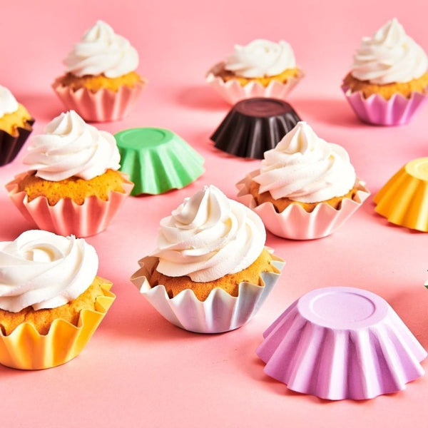 Pastel Yellow Bloom Baking Cases x 48