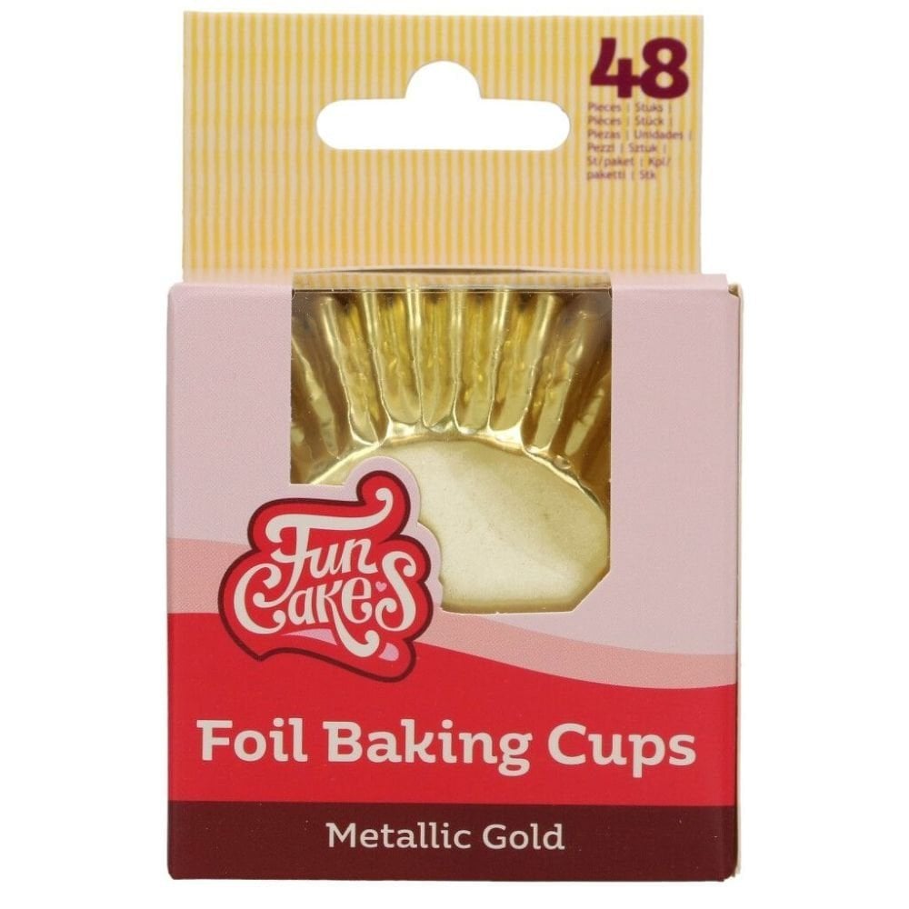 Metallic Gold Foil Baking Cases x 48